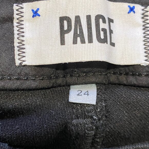 PAIGE Skyline Skinny Jeans  - Size 24 - Black - Picture 6 of 7